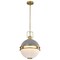 Nuvo Everton 2-Light Pendant 14 in. Matte Gray and Brass Etched Opal Glass 60/7877 - alternate 4